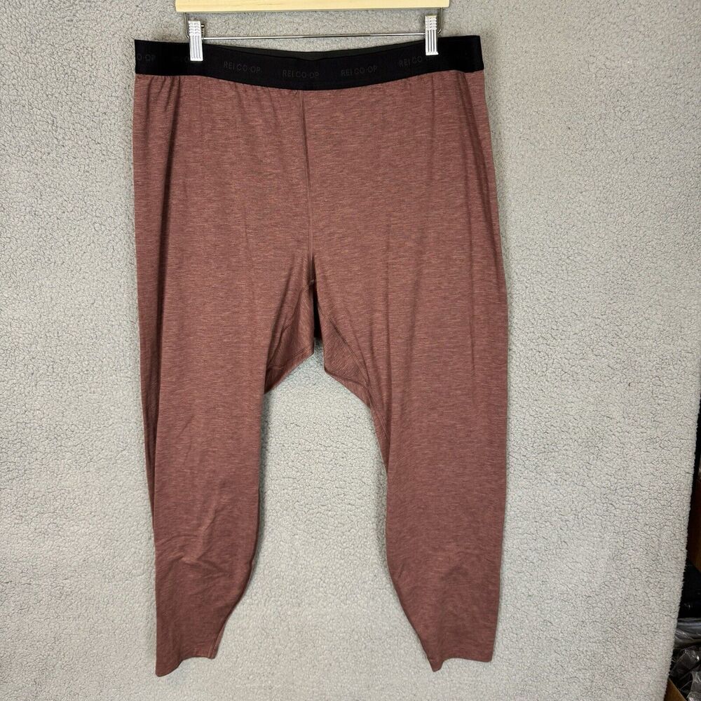REI Co-op Pants Mens XXL Red Polyester‎ Stretch Base Layer Bottoms